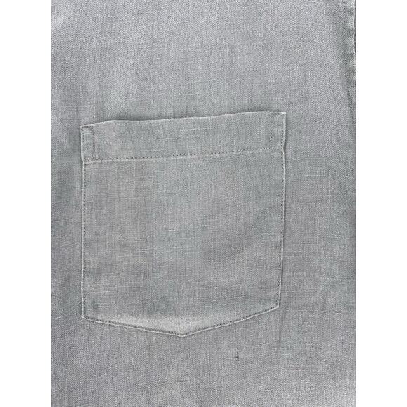 Vince Men's Classic Fit 100% Linen Button Down Shirt Sage Green Size Medium - Picture 5 of 11